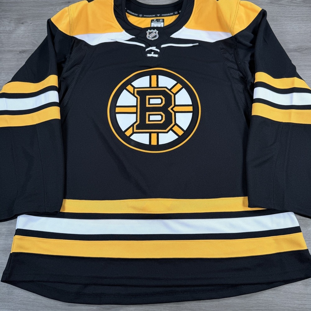 Boston Bruins Jersey Mens 52 Black Yellow NHL Hockey Premium Fanatics Blank NWOT